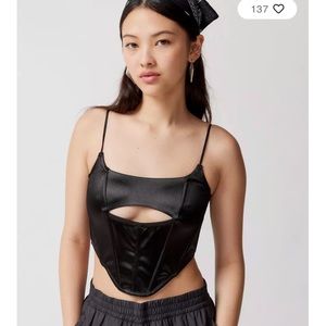 Urban Outfitters Black Corset Top | Out From Under Spitfire Sweettalk Corset